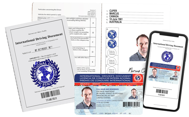 international license driver's permit document